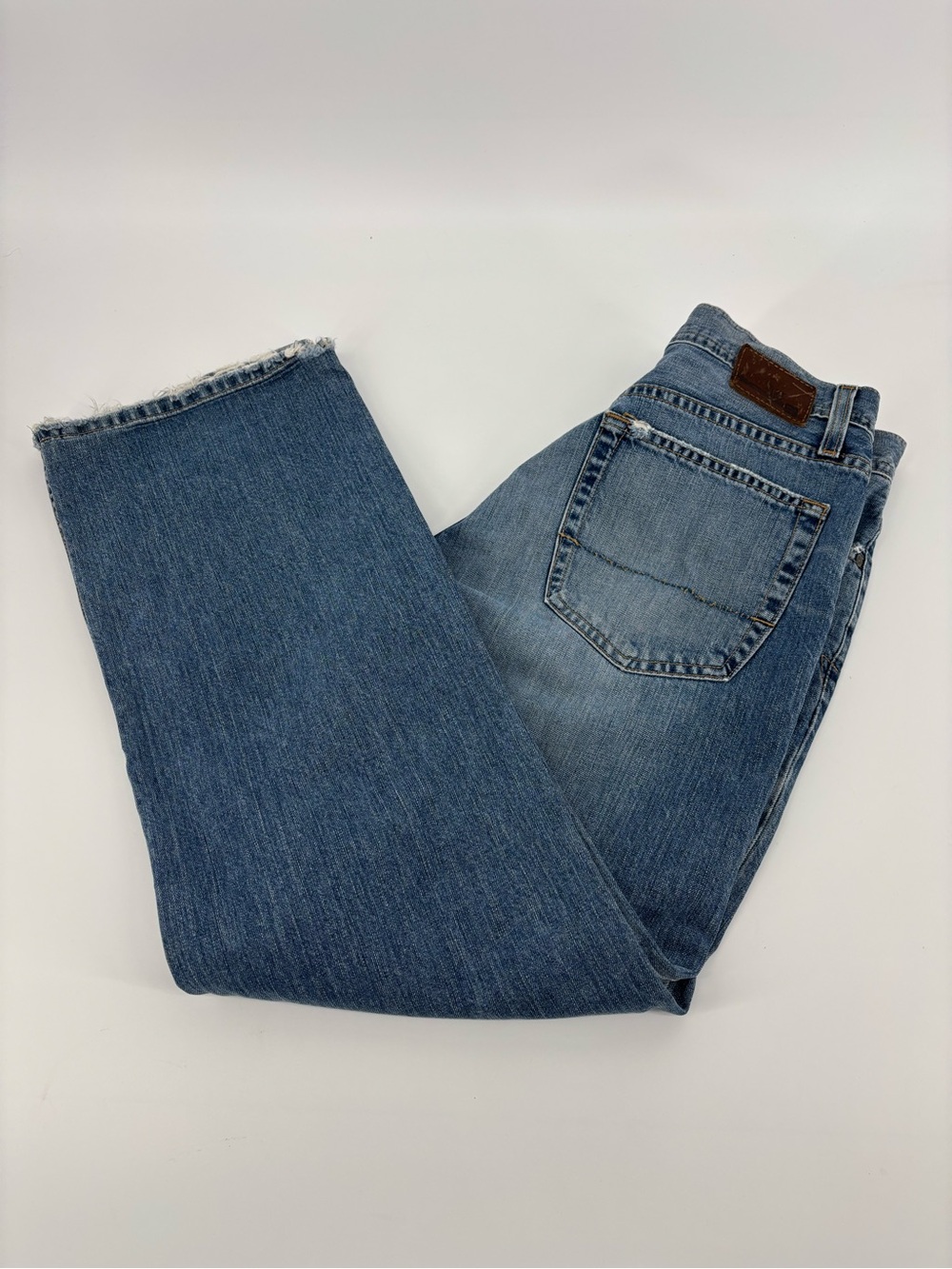 BKE Austin Men’s Jeans 32 Regular Blue Denim Straight Wide Leg Y2K Distressed He